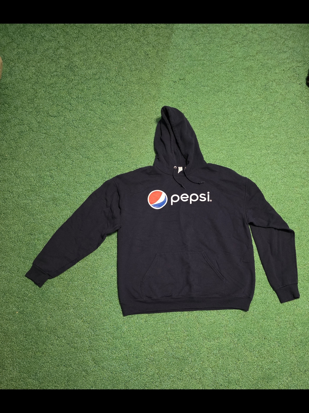 Pepsi Men's Black Logo Hoodie Sweatshirt
